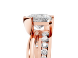 Rose gold Radiant Solitaire Channel-Set Split Shank Ring with Tension Prong Setting_17