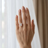 Rose gold Radiant Solitaire Diamond Engagement Ring with Four-Prong Setting on a Classic Band_13