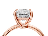 Rose gold Radiant Solitaire Diamond Ring with 4-Prong Setting on a Classic Band_7