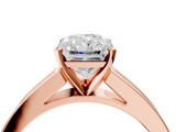 Rose gold Radiant Solitaire Diamond Ring with Channel-Set Band and Four-Prong Setting_21