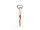 Rose gold Radiant Solitaire Diamond Ring with Four-Prong Setting and Classic Band_19