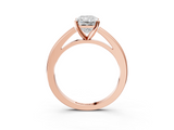 Rose gold Radiant Solitaire Diamond Ring with Four-Prong Setting and Classic Band_20
