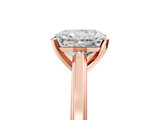 Rose gold Radiant Solitaire Diamond Ring with Four-Prong Setting and Classic Band_22