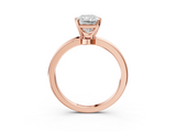 Rose gold Radiant Solitaire Diamond Ring with Six-Prong Setting on a Classic Band_6