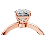 Rose gold Radiant Solitaire Diamond Ring with Six-Prong Setting on a Classic Band_7