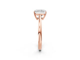 Rose gold Radiant Solitaire Diamond Ring with Split Shank and Four-Prong Setting_14
