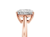 Rose gold Radiant Solitaire Diamond Ring with Split Shank and Four-Prong Setting_17