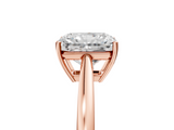 Rose gold Radiant Solitaire Diamond Ring with Split Shank and Four-Prong Setting_25