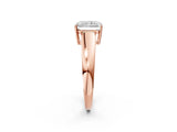 Rose gold Radiant Solitaire Diamond Ring with Tapered Band and Four-Prong Setting_51
