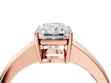 Rose gold Radiant Solitaire Diamond Ring with Tapered Band and Four-Prong Setting_53
