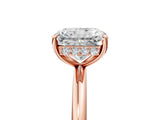Rose gold Radiant Solitaire Diamond Ring with a Classic Band and Four-Prong Setting 5