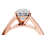 Rose gold Radiant Solitaire Engagement Ring with Four-Prong Setting and Tapered Band_22