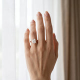 Rose gold Radiant Solitaire Engagement Ring with Scrollwork Band and Four-Prong Setting_12