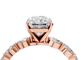 Rose gold Radiant Solitaire Marquise Side Stone Prong Setting Ring_69