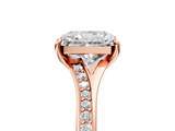 Rose gold Radiant Solitaire Pavé Band with Four-Prong Setting_37