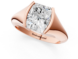 Rose gold Radiant Solitaire Tension Set Diamond Ring_21