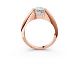 Rose gold Radiant Solitaire Tension Set Diamond Ring_23