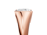 Rose gold Radiant Solitaire Tension Set Diamond Ring_25