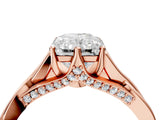 Rose gold Radiant Solitaire Twist Band Six-Prong Setting 5
