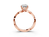 Rose gold Radiant Solitaire Twist Band with Pavé Accents and Four-Prong Setting_22