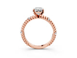 Rose gold Radiant Solitaire Twisted Band Prong Set Engagement Ring_70
