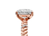 Rose gold Radiant Solitaire Twisted Band Prong Set Engagement Ring_72