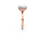 Rose gold Radiant and Emerald Cut Toi Moi Ring with Prong Setting_52