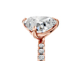 Rose gold Radiant and Heart Toi Moi Ring with Prong Setting and Micro Pave Band 5
