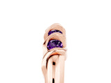 Rose gold Round Amethyst Eternity Band with Twist Prong Setting_11