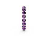 Rose gold Round Amethyst Eternity Band with U-Prong Setting_32