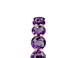 Rose gold Round Amethyst Eternity Band with U-Prong Setting_35