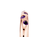 Rose gold Round Amethyst Flush-Set Comfort Fit Band_11