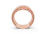 Rose gold Round Amethyst Milgrain Eternity Band with Channel Setting_21