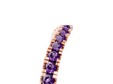 Rose gold Round Amethyst Pavé Curved Band with Shared Prong Setting_11