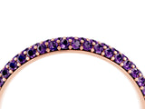 Rose gold Round Amethyst Pavé Eternity Band with Shared Prong Setting_10