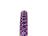 Rose gold Round Amethyst Pavé Eternity Band with Shared Prong Setting_11