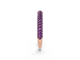 Rose gold Round Amethyst Pavé Eternity Band with Shared Prong Setting_8