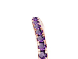 Rose gold Round Amethyst Pavé Half Eternity Band with Shared Prong Setting_11