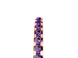 Rose gold Round Amethyst Pavé Set Eternity Band with Micro Prong Setting_11