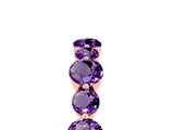 Rose gold Round Amethyst Scalloped Prong Set Eternity Band_23