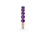 Rose gold Round Amethyst Shared Prong Eternity Band_8