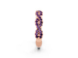 Rose gold Round Amethyst Twisted Eternity Band with Pavé and Shared Prong Setting_20