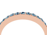 Rose gold Round Aquamarine Curved Wedding Band with Channel Setting_10