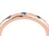 Rose gold Round Aquamarine Flush-Set Comfort Fit Band_10