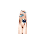 Rose gold Round Aquamarine Flush-Set Comfort Fit Band_11