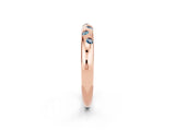 Rose gold Round Aquamarine Flush-Set Comfort Fit Band_8