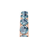 Rose gold Round Aquamarine Half Eternity Band with Classic Prong Setting_11