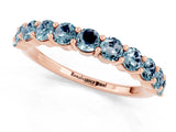Rose gold Round Aquamarine Half-Eternity Prong-Set Band_7