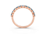 Rose gold Round Aquamarine Half-Eternity Prong-Set Band_9