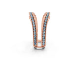 Rose gold Round Aquamarine Milgrain Eternity Band with Channel Setting_20